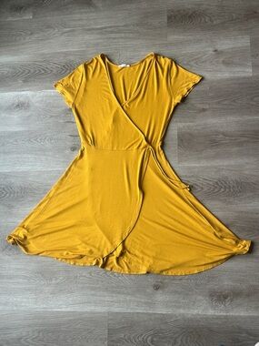 Rolla Coster Mustard Wrap Midi Dress